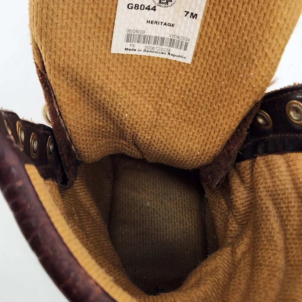Georgia Boot‎ Heritage Logger Boots Mens 7M Brown Leather Vibram Sole Work USA